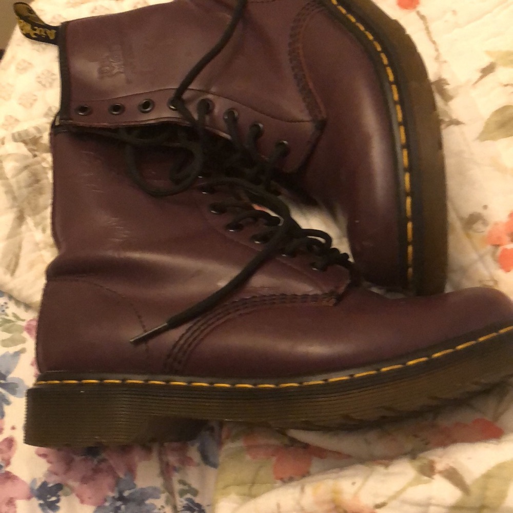 Doc martens.  Dark purple.  Excellent condition. Already broken in.